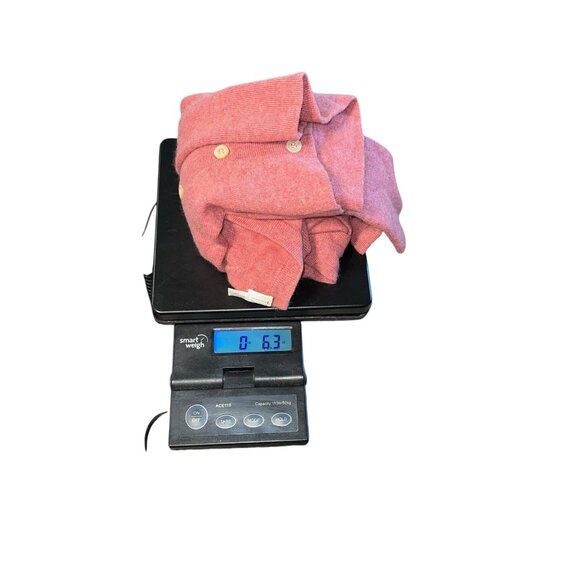 TSE 100% Cashmere Button Down Cardigan Women XS Sweater Maroon Pink Luxury Cozy - Picture 8 of 8